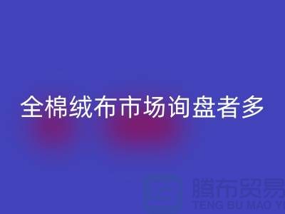 全棉绒布市场询盘者多，销量尚没展开_家纺库存FH官方网页版公司
