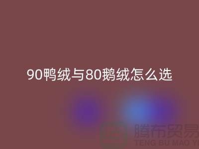 90鸭绒与80鹅绒怎么选好?一篇文章为你解惑!上海腾布贸易