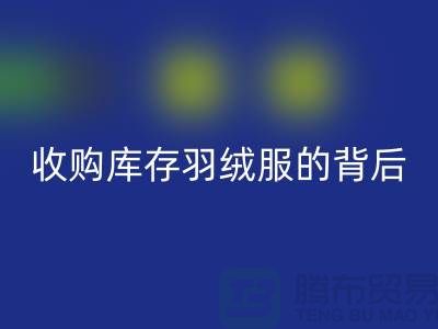 收购库存羽绒服的背后隐藏着巨大的商机-二手羽绒服乐动在线登录市场