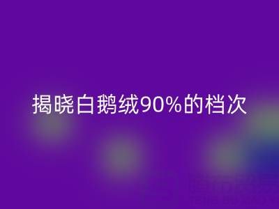 揭秘白鹅绒90%的档次与价值，探寻杭州羽绒乐动在线登录奥秘